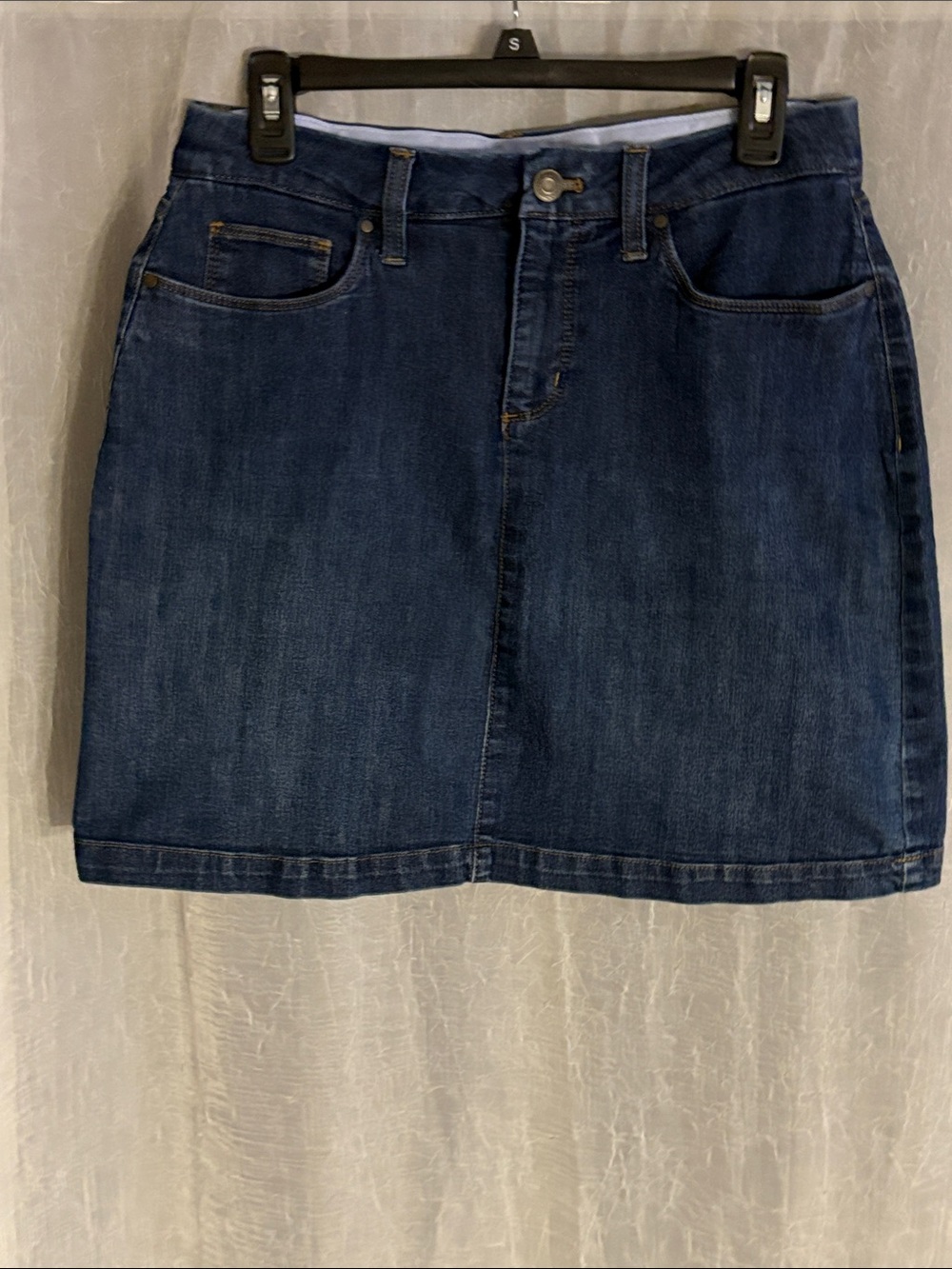 Classic Dark Blue Denim Skirt